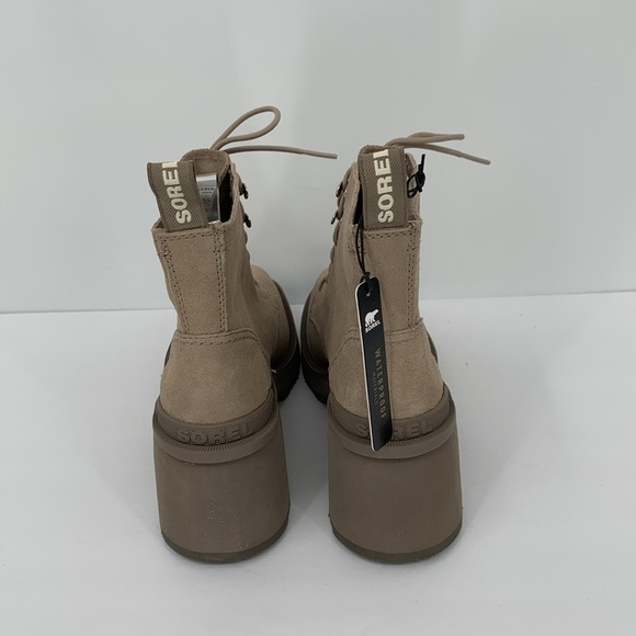 Sorel Hi-line lug boots suede leather waterproof chunky platform Taupe new 10 - Picture 6 of 7